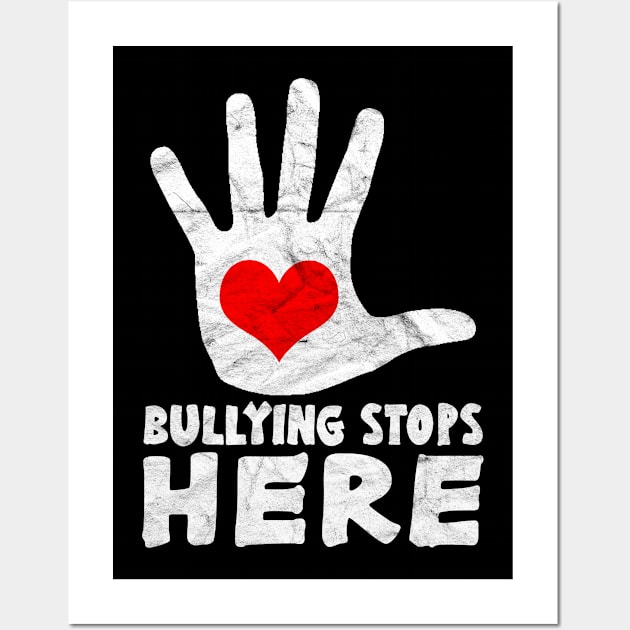 ANTI BULLY - Bullying Stops Here Wall Art by AlphaDistributors
